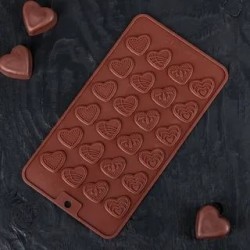 Форма для шоколада «Сердечки»