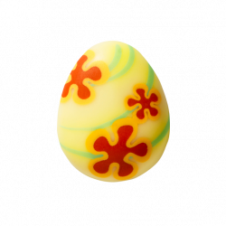 Яйца в цветочек, белый...